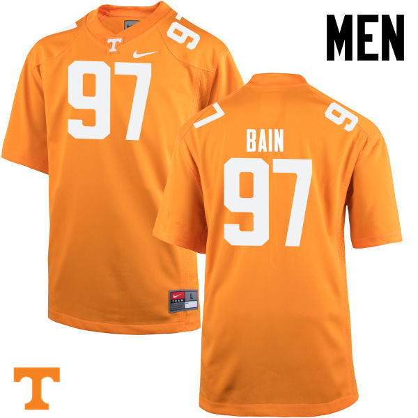 Men #97 Paul Bain Tennessee Volunteers College Football Jerseys-Orange